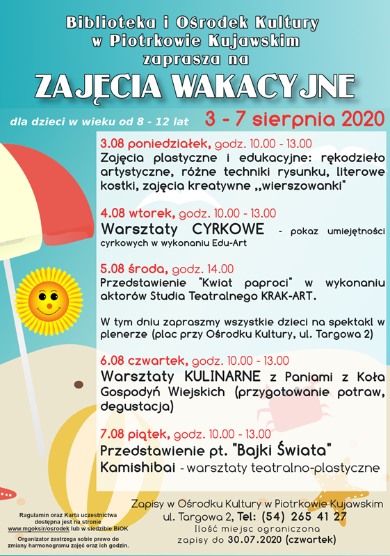 ZAJĘCIA WAKACYJNE BiOK
